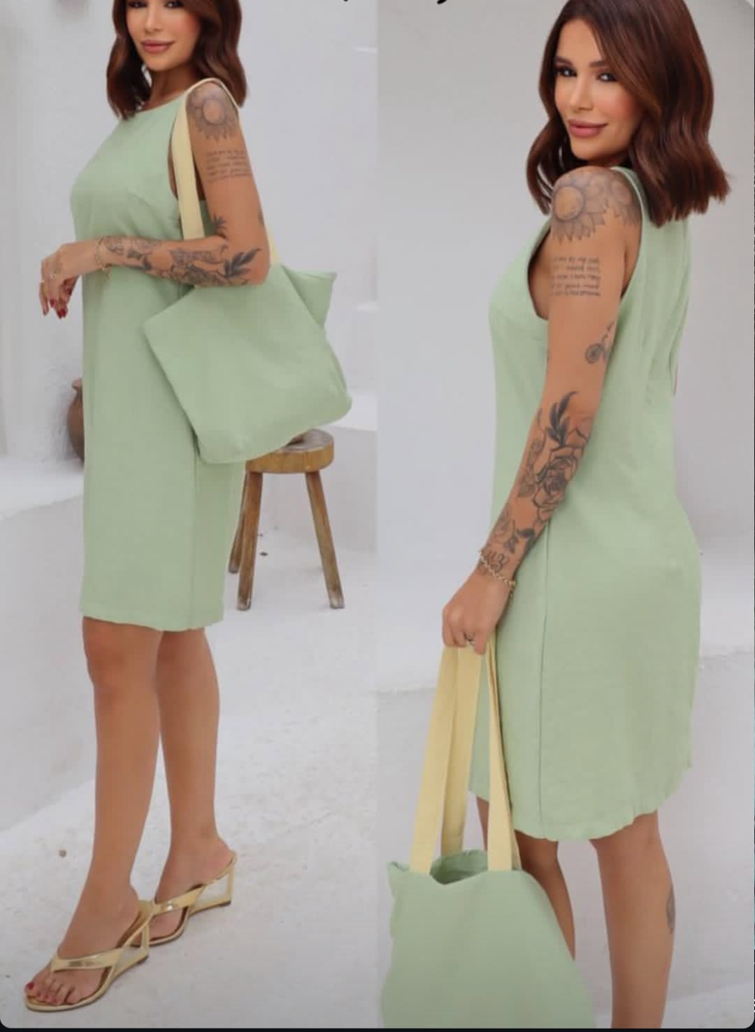 Vestido Alfaiataria Com Bolsa