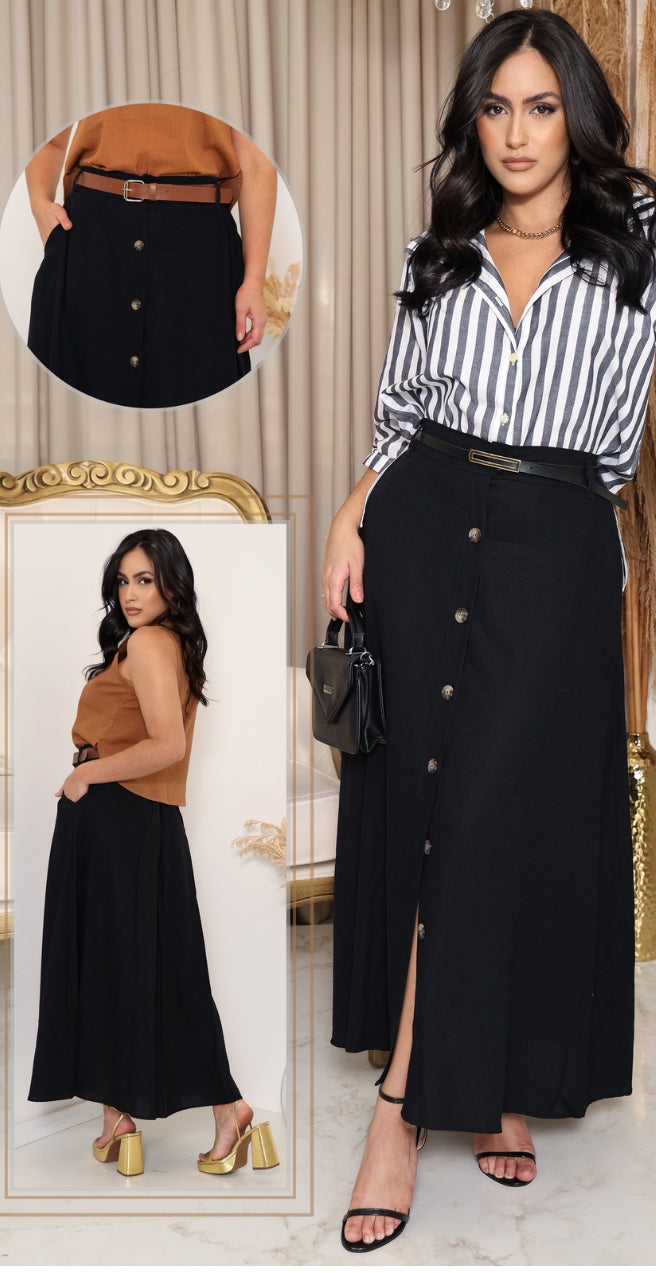 Saia Verônica com Botões